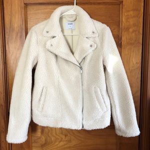 SHERPA MOTO JACKET OLD NAVY